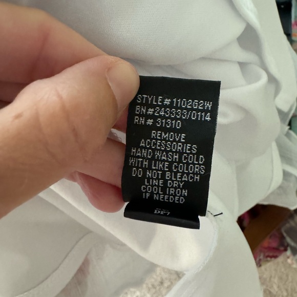 White strapless belted hi low dress - Picture 15 of 15